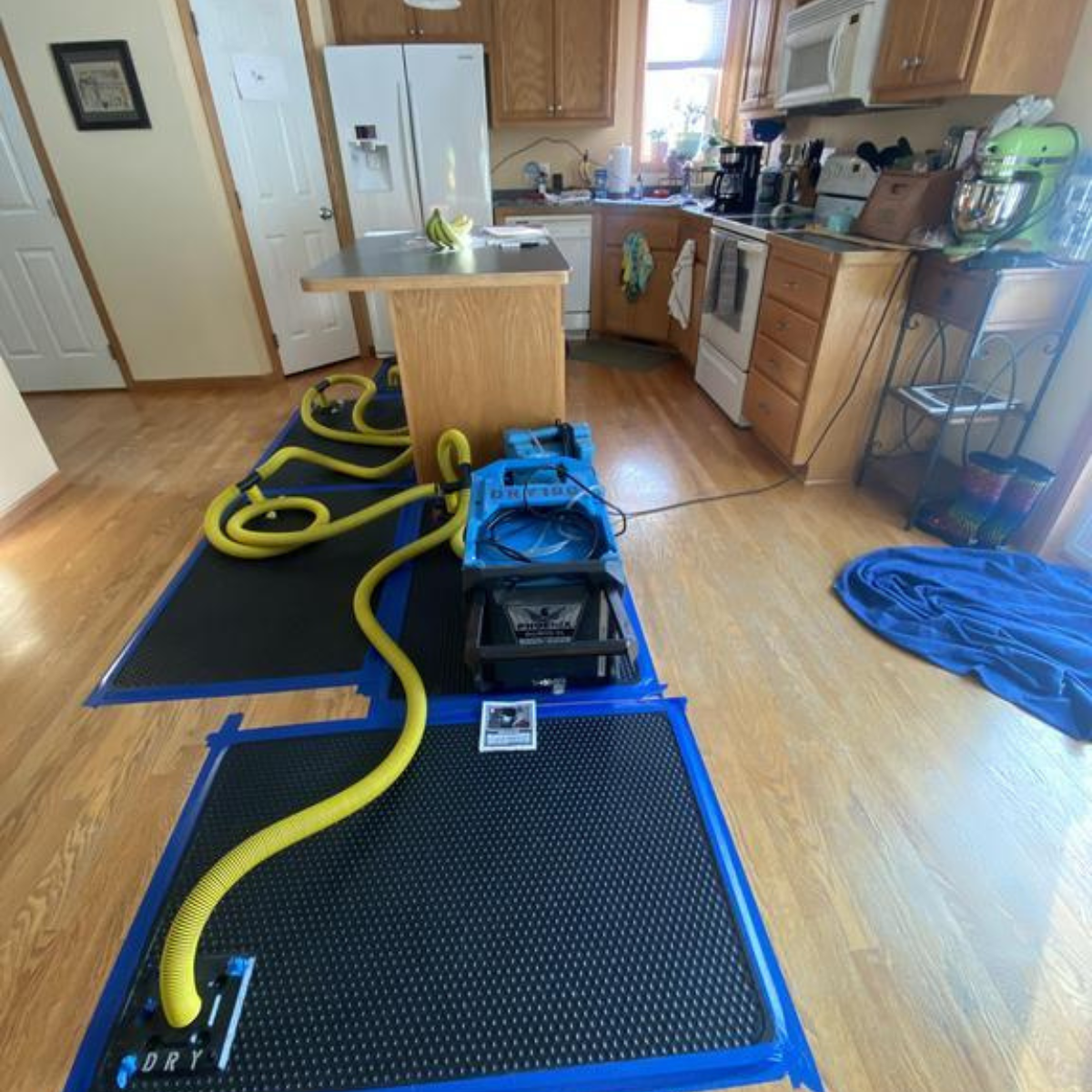 Water damage drying equipment kitchen